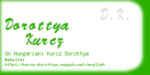 dorottya kurcz business card